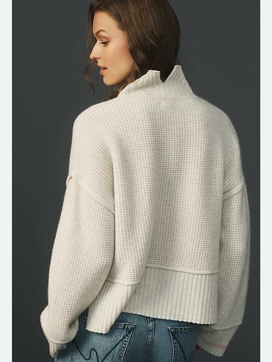Pilcro/ Anthropologie Sweaters - Pilcro Cashmere Cocoabella Mock-Neck Sweater Size M